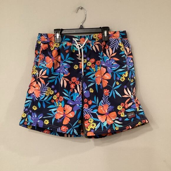 Paul & Shark Yachting Hawaiian Print XL Swim Trunks - Picture 1 of 6